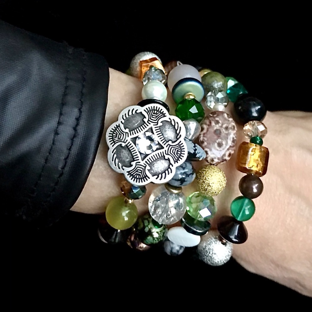 Handmade Bracelet with Vintage and Modern Elements (NB71-4H) New Without Tags - Picture 10 of 10